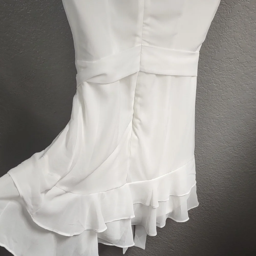 LULUS Elegant White Wrap Dress - Picture 8 of 16
